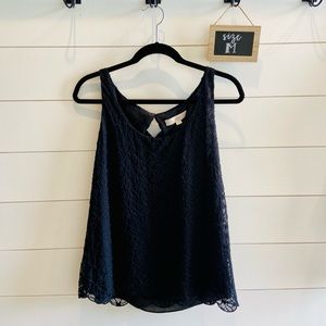 LOFT | Black Laced Tank